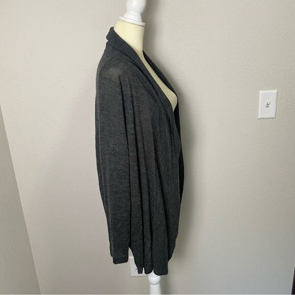 Eddie Bauer Wool Blend Lightweight Open Front Draped Cardigan Women's Size XL - Picture 2 of 12